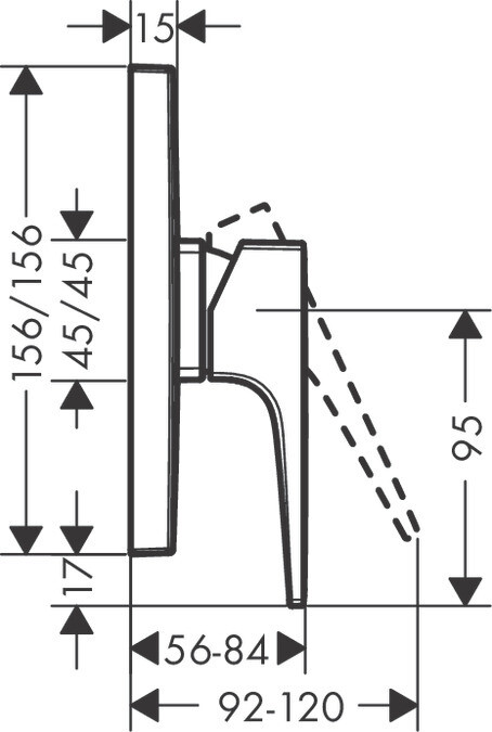 Hansgrohe Metropol Concealed Shower Mixer Trim Set