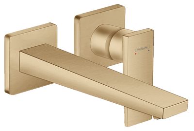 Hansgrohe Metropol 225 mm Wall-Mounted Basin Mixer in Brushed Bronze