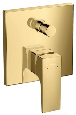 Finish set for concealed bath/shower mixer Hansgrohe Metropol in polished gold