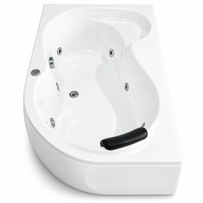 Oasis Left-Hand Single Whirlpool Bathtub 160 x 100 cm
