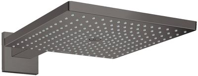 Douche de tête Hansgrohe Raindance E 300 Air 1 jet avec bras de douche en noir chromé brossé