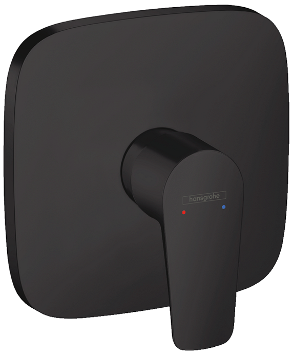 Set de finition pour mitigeur de douche encastré Hansgrohe Talis E en noir mat