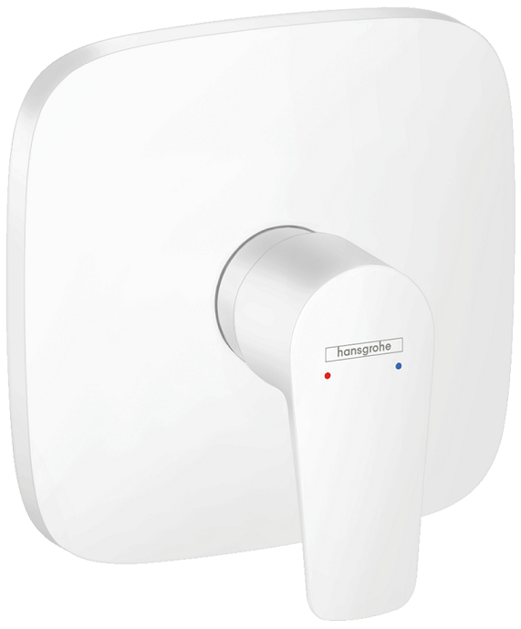 Set de finition pour mitigeur de douche encastré Hansgrohe Talis E en blanc mat