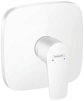 Set de finition pour mitigeur de douche encastré Hansgrohe Talis E en blanc mat