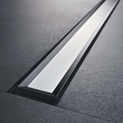 Set de finition Geberit CleanLine20 - Noir / Métal brossé - Longueur 30 - 130 cm