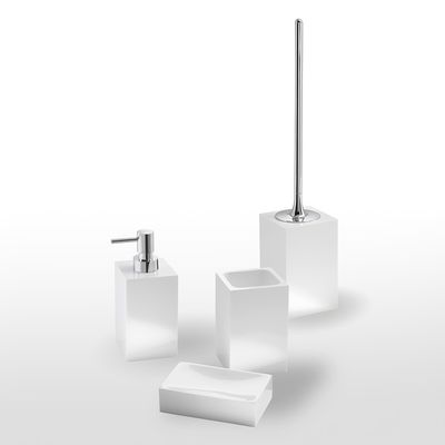 Freestanding Toilet Brush Holder Sofia Glossy White