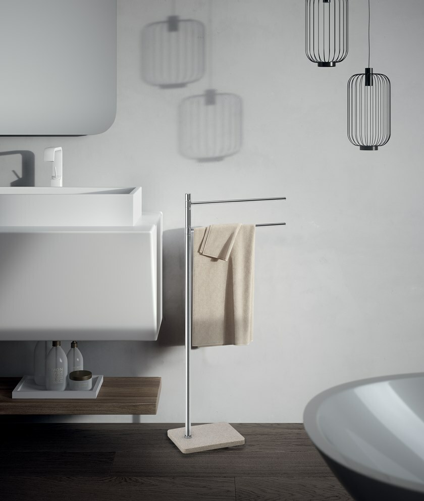 Porte-serviettes sur pied ARTU beige - vue 2