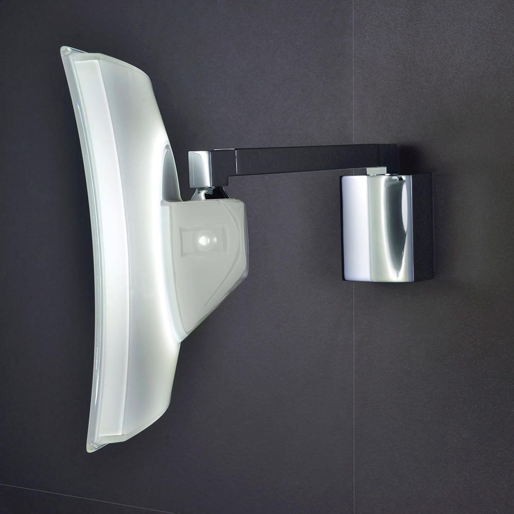 Miroir agrandissant Maldive carré 39 cm chromé avec éclairage LED - vue 3