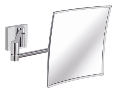 Miroir agrandissant Maldive carré 44 cm chromé