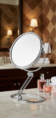 Miroir agrandissant (Zoom x 5) Gedy Beauty rond 20 cm chromé