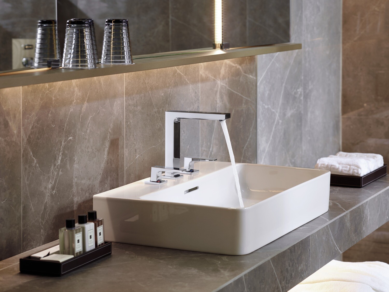 Hansgrohe Metropol 160 3-Hole Basin Mixer with Push-Open Waste Set