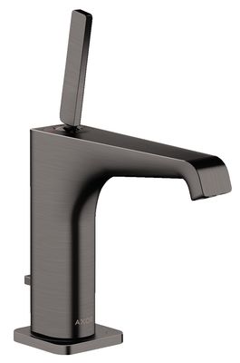 Mitigeur de lavabo AXOR Citterio E 130 avec tirette et vidage en noir chromé brossé