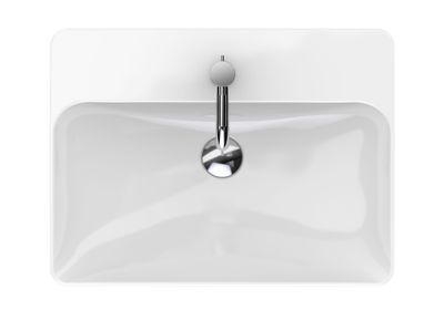 Geberit VariForm Rectangular Washbasin Bowl 60 x 45 cm with Tap Platform