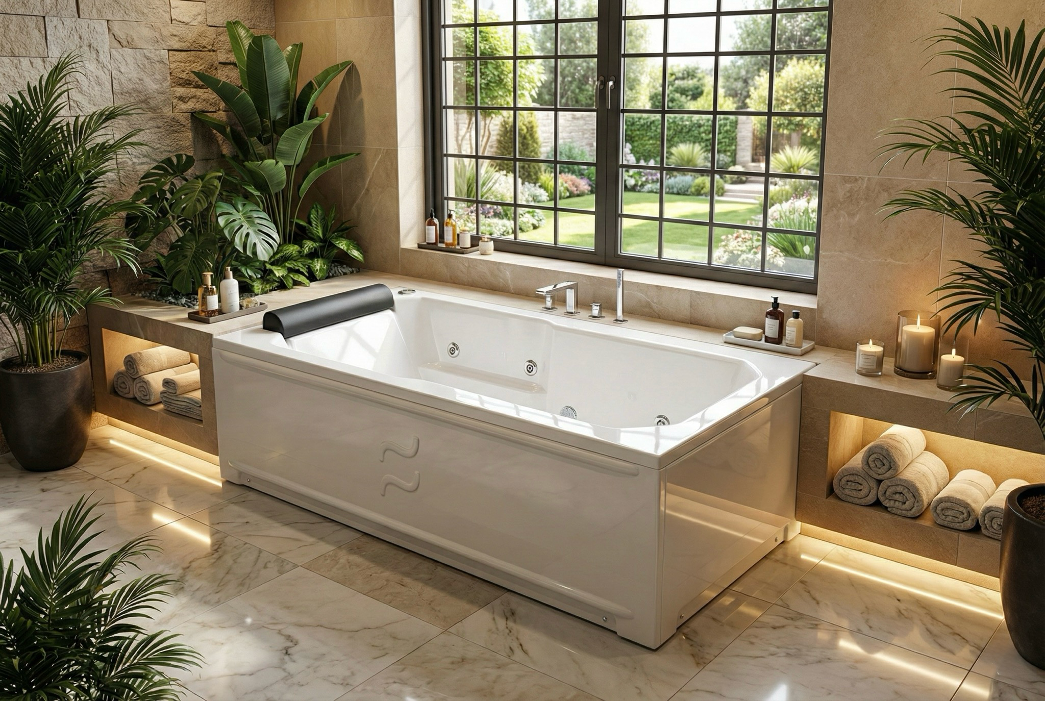 Baignoire Regency hydromassage simple 170 x 80 cm - vue 10