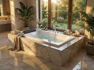 Regency Single Hydromassage Bathtub 170 x 80 cm with Integrated Headrest