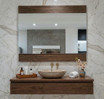 Bathroom Mirror - MDF Wood