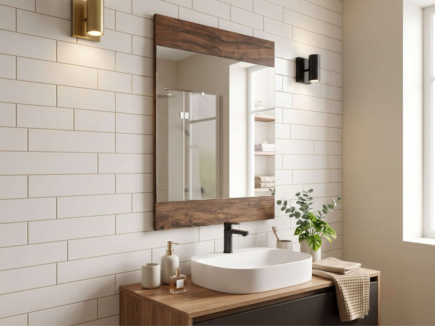 Miroir de salle de bains - Bois MDF — Vue produit 6