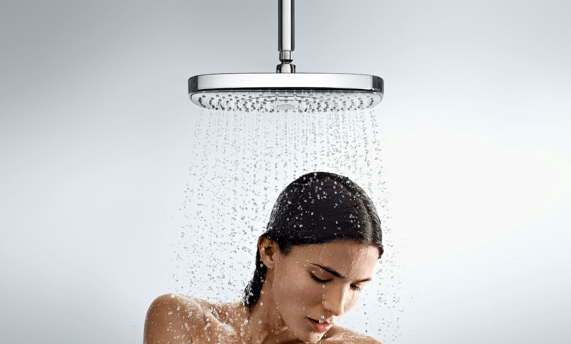 Douche de tête Hansgrohe Raindance Select E 300 2 jets avec raccord au plafond - vue 3