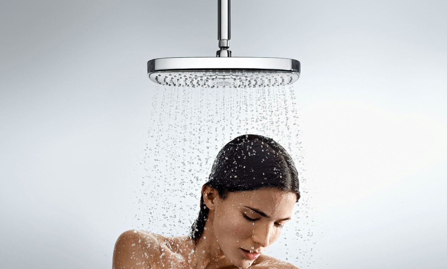 Douche de tête Hansgrohe Raindance Select E 300 2 jets avec raccord au plafond — vue 3