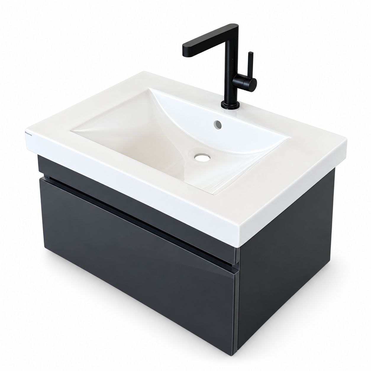 Meuble de salle de bains Spazio 70 cm à un tiroir (sans vasque) — vue 5