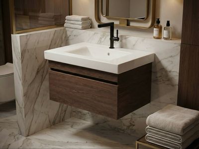 Meuble de salle de bains Spazio 70 cm à un tiroir (sans vasque)