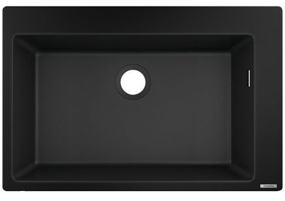 Évier de cuisine Hansgrohe encastré simple bac 66 cm sans égouttoir en finition noir graphite
