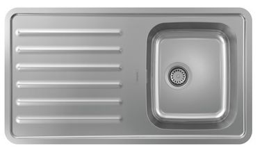 Évier de cuisine Hansgrohe encastré simple bac 34 x 40 cm avec égouttoir