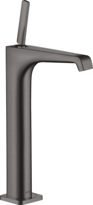 Mitigeur de lavabo AXOR Citterio E 250 surélevé pour vasque libre en noir chromé brossé