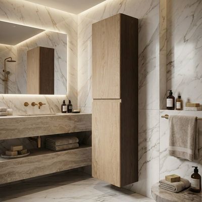 Colonne suspendue 140 x 35 cm avec deux portes