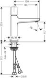 Metropol Mitigeur de lavabo 110 Select, bonde Push-Open