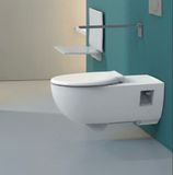 Cuvette suspendue à fond creux Geberit Selnova Comfort, rallongée, semi-carénée, Rimfree