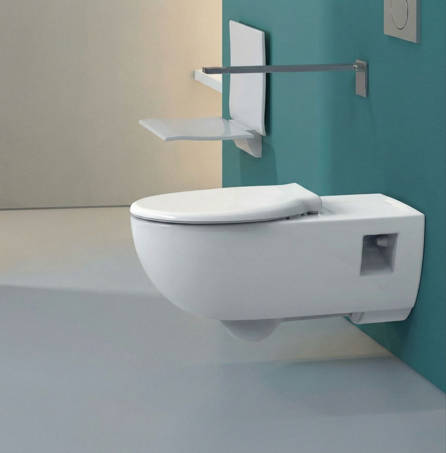 Geberit Selnova Comfort Wall-Hung Toilet Bowl, Extended, Semi-Shrouded, Rimfree