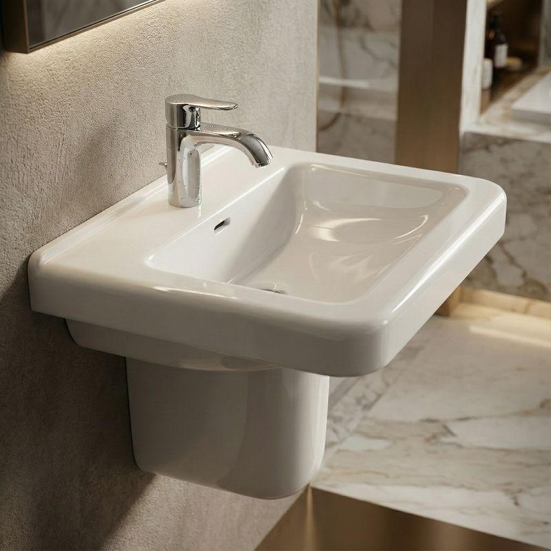 Lavabo Geberit Selnova Comfort Square, adapté PMR