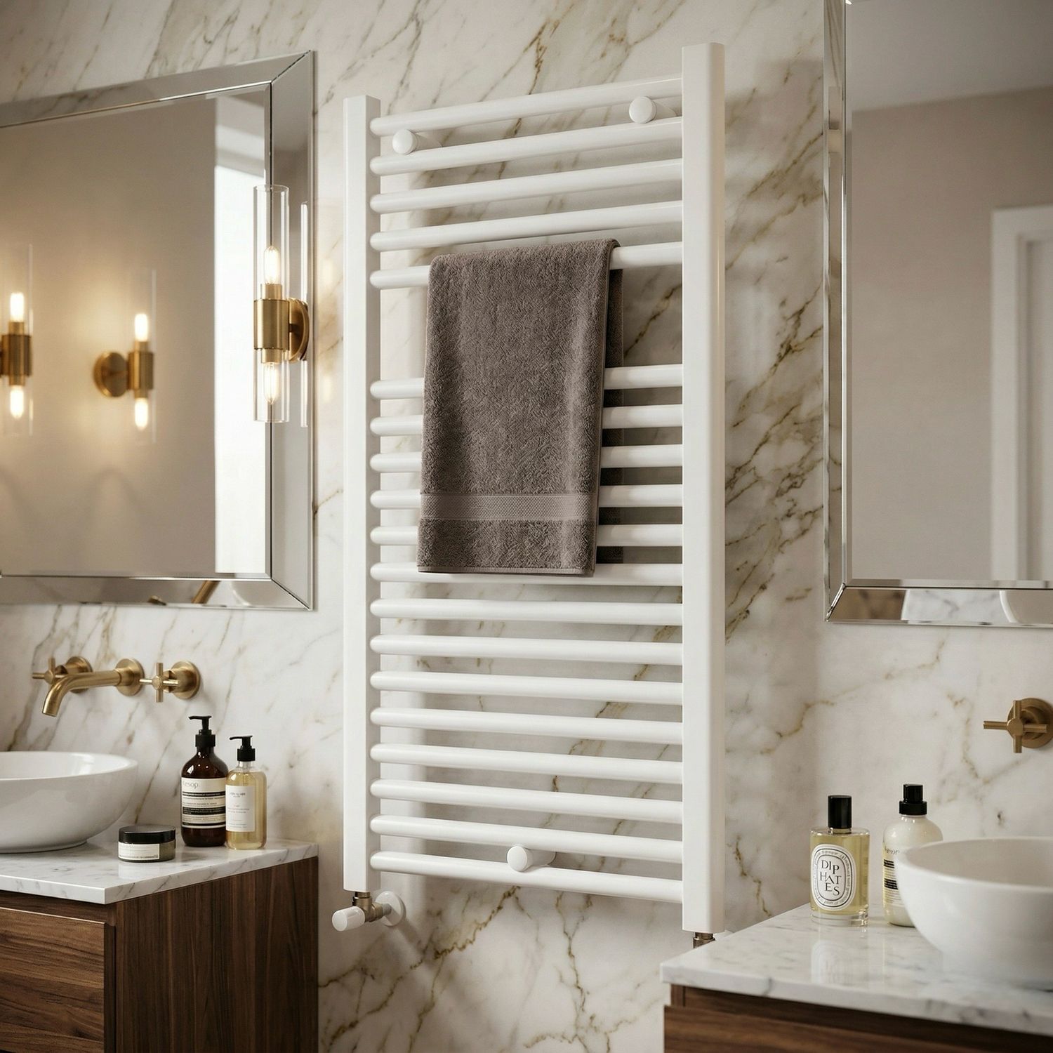 Radiateur sèche-serviettes Zehnder (Acova) Virando 80 x 50 cm - Blanc