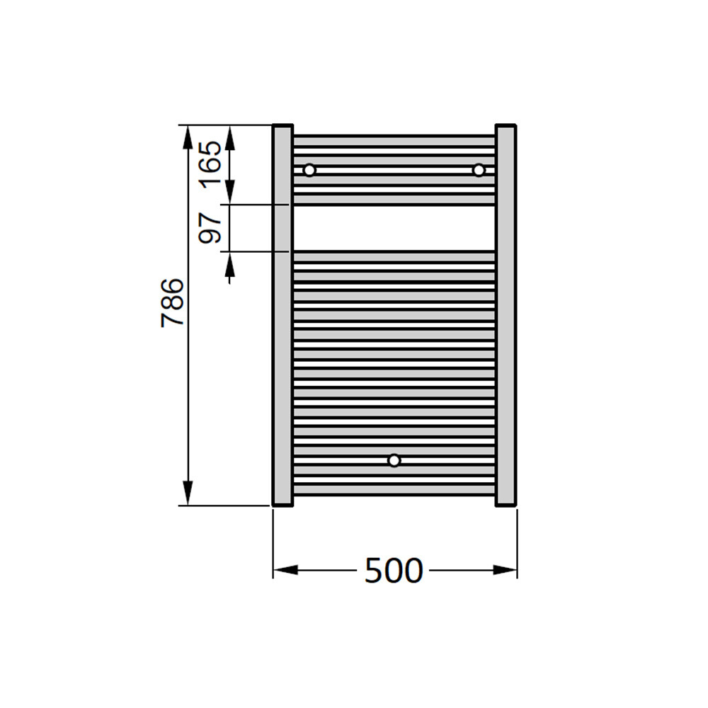 Radiateur sèche-serviettes Zehnder (Acova) Virando 80 x 50 cm - Noir — vue 3