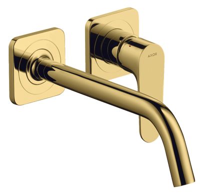 Mitigeur de lavabo encastré AXOR Citterio M 227 mm en doré poli