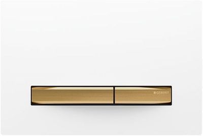 Geberit Sigma50 Flush Plate / White - Brass