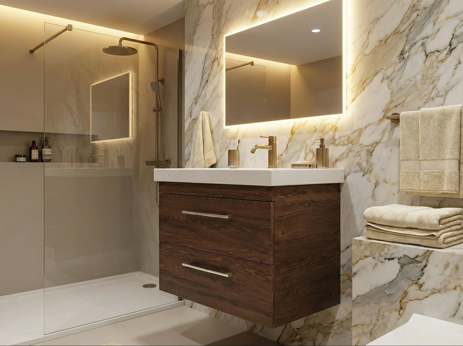 Bathroom Furniture Spazio 60 cm with Two Drawers (without Basin)