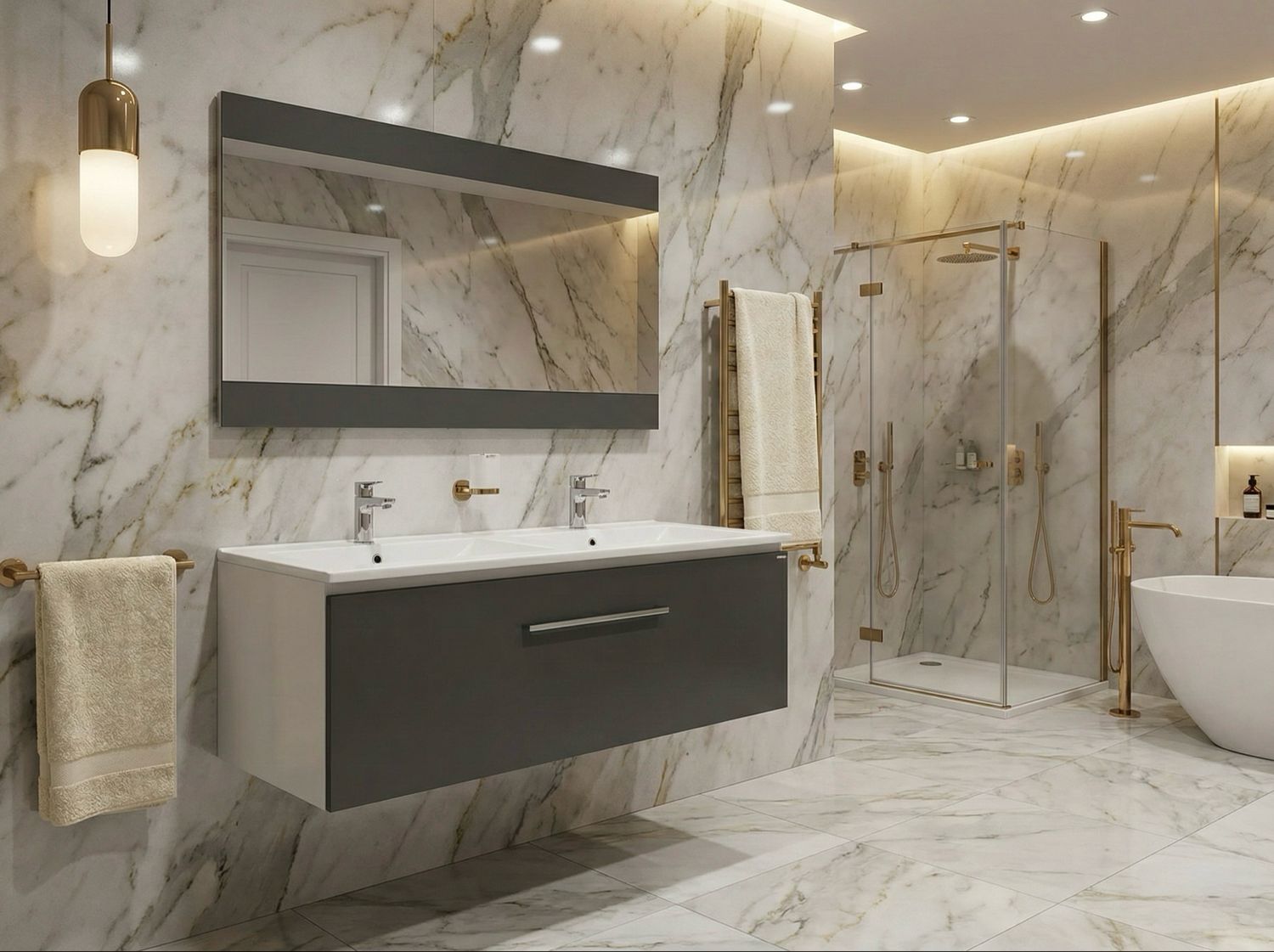 Bathroom Furniture Comete 120 cm with One Drawer (Without Basin)