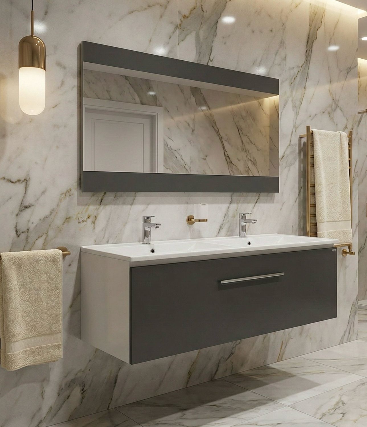 Bathroom Furniture Comete 120 cm with One Drawer (Without Basin)