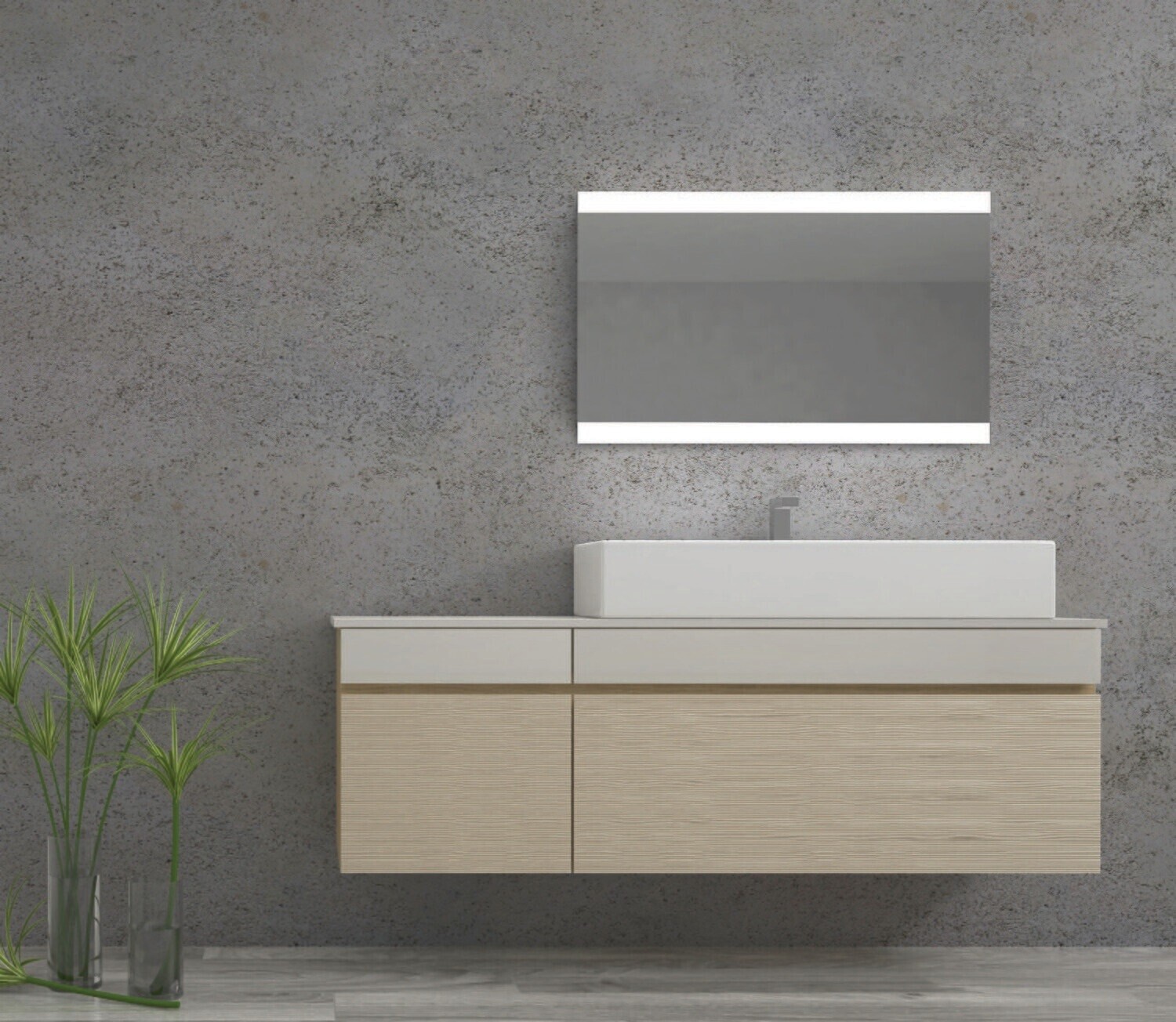 LED Bathroom Mirror RBA Mono Series (80 to 120 cm) x 60 cm