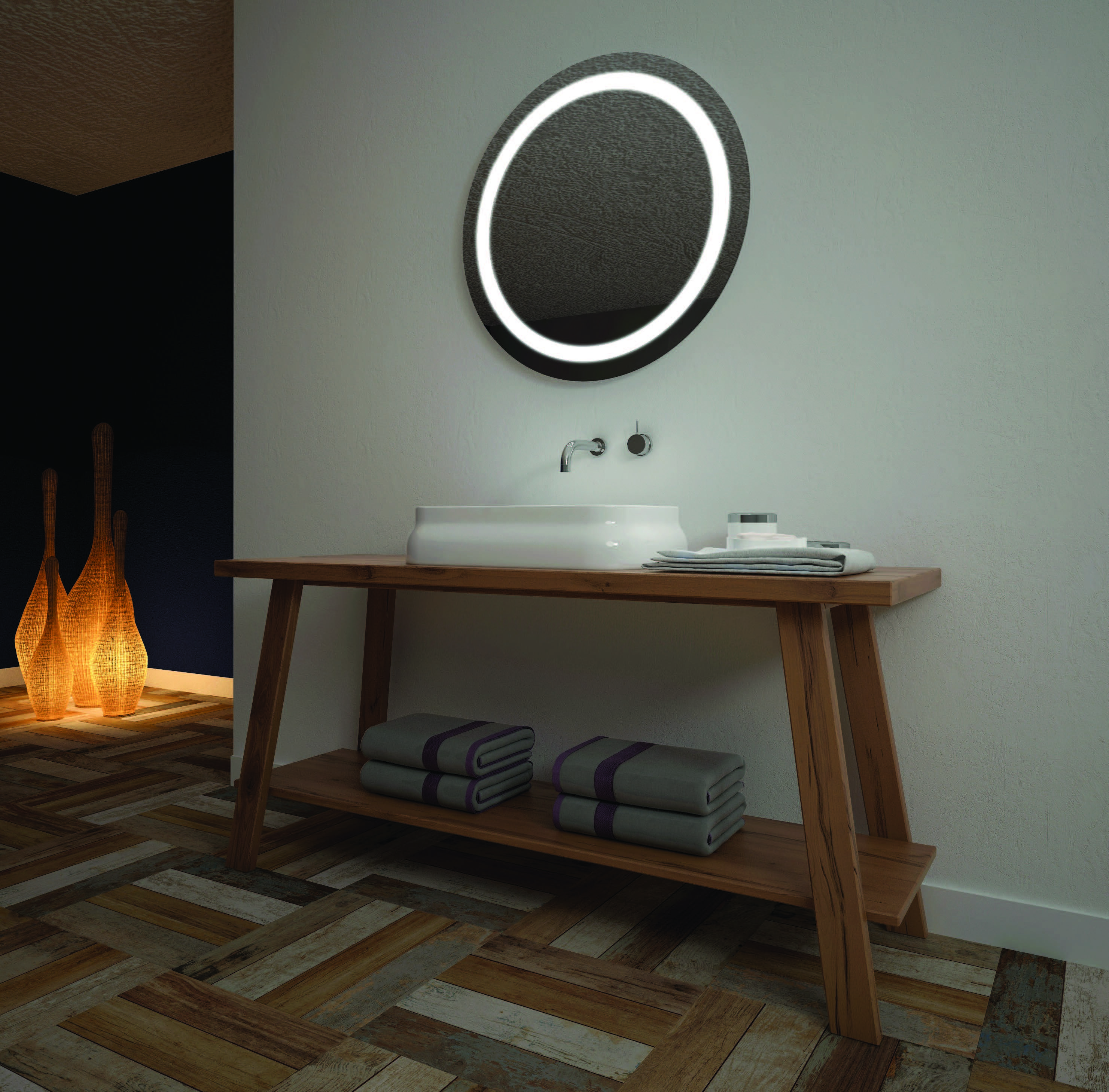 Miroir de salle de bains LED RBA série Omega 60 cm - vue 3
