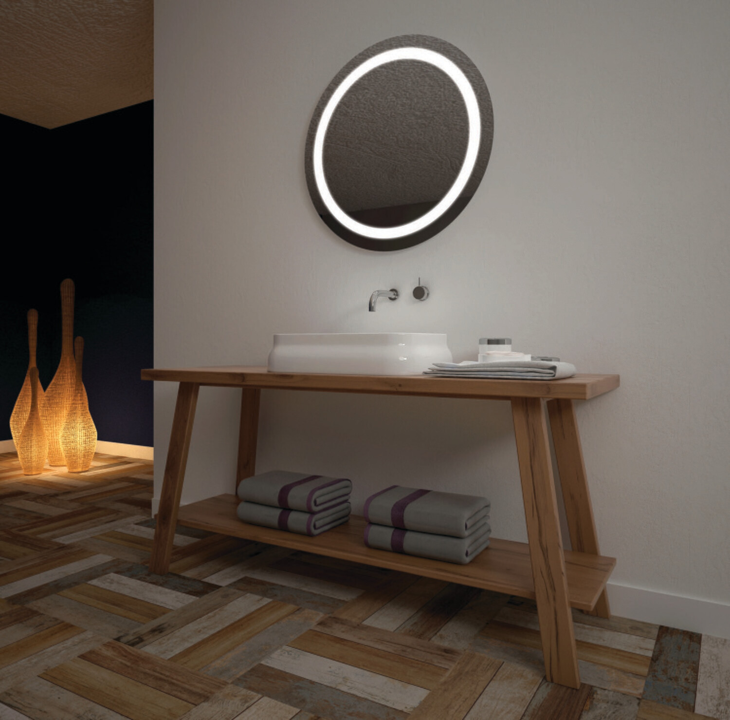 Miroir de salle de bains LED RBA série Omega 60 cm — vue 3