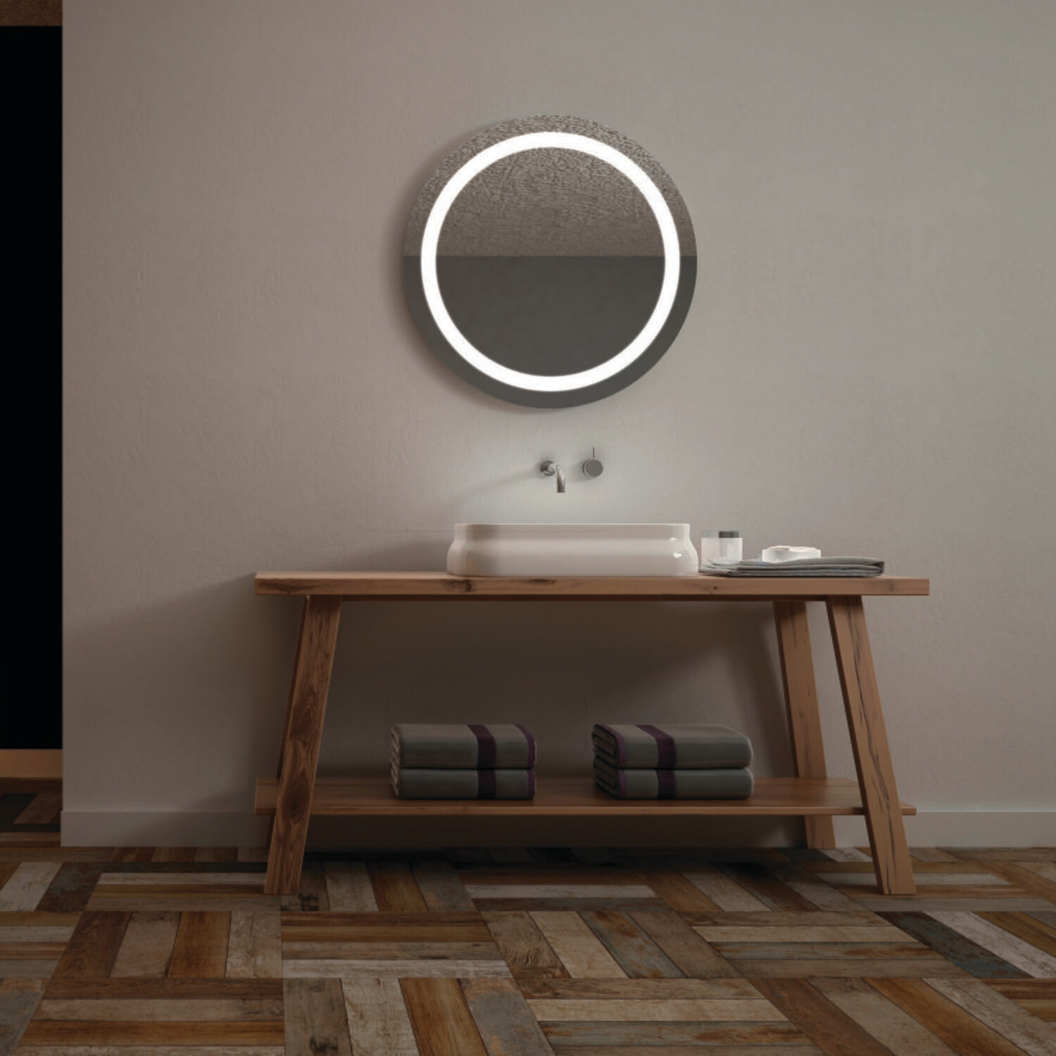 Miroir de salle de bains LED RBA série Omega 60 cm — vue 2