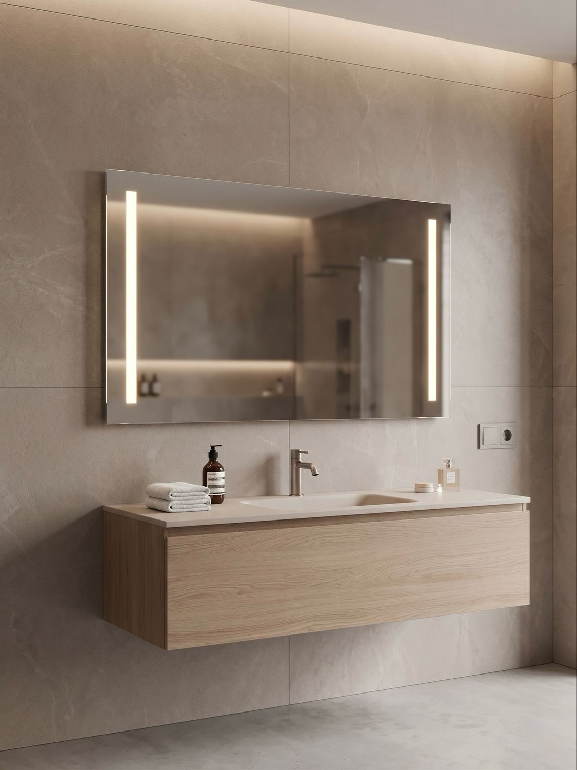LED Bathroom Mirror RBA Halley Series (80 to 120 cm) x 60 cm