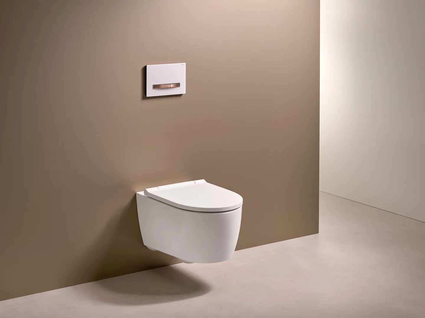 Geberit One Wall-Hung Toilet Pack with TurboFlush, Hidden Fixations, and Detachable Antibacterial Soft-Close Seat in White