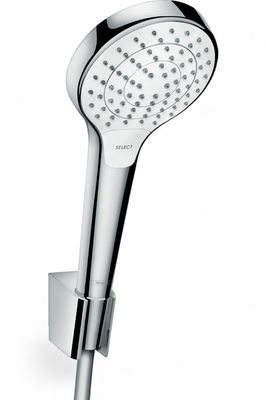 Support mural Hansgrohe avec douchette à main Croma Select S 3 jets et flexible Isiflex 1,60 m