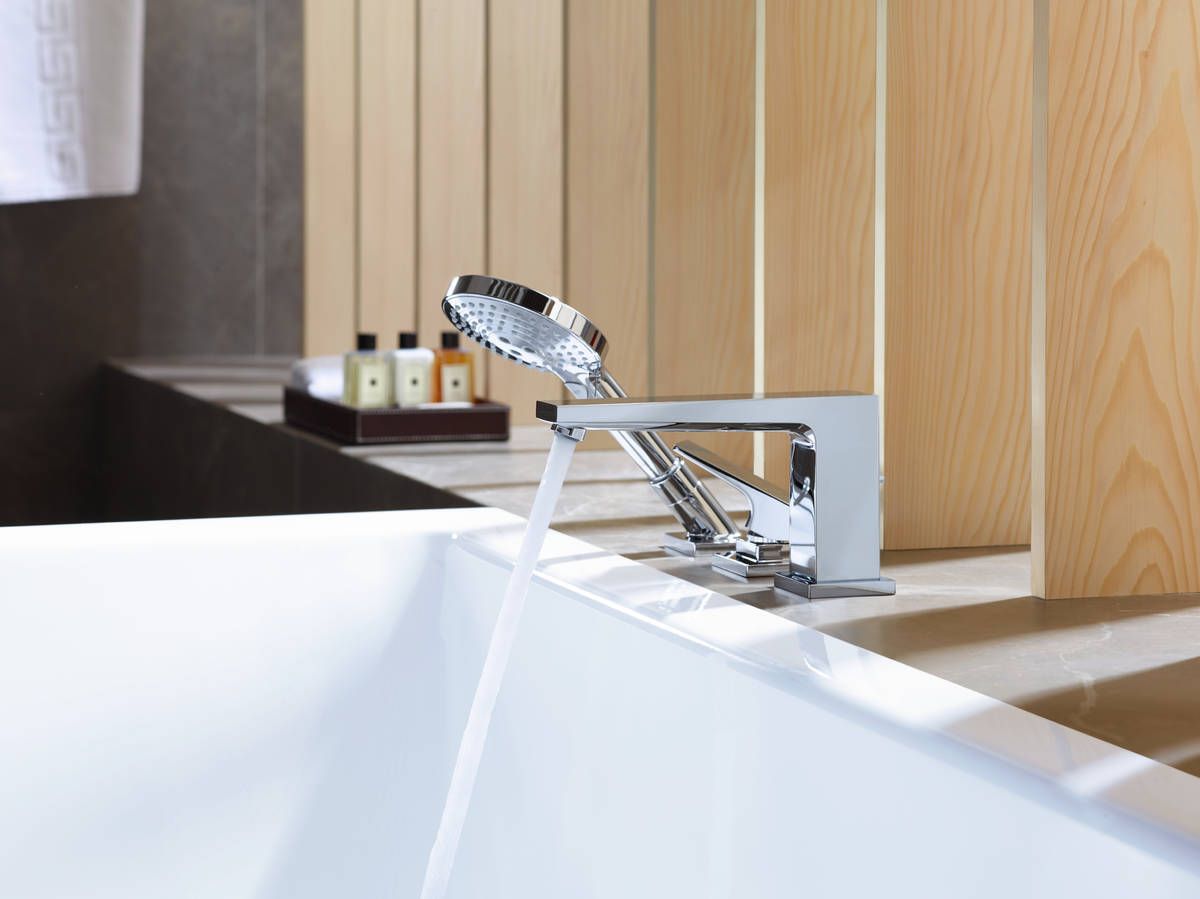 Hansgrohe Metropol 3-Hole Mixer for Bathtub Rim Installation