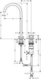 AXOR One Mitigeur de lavabo 2 trous 250 Select, bonde clic-clac