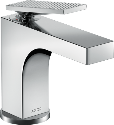 Mitigeur de lavabo AXOR Citterio 90 poignée manette avec tirette et vidage coupe rhombique